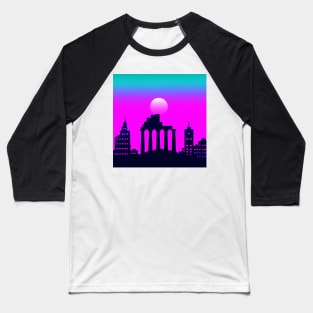 Classic synthwave city Baseball T-Shirt